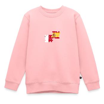 Malta Spanien Flagge Spanisch Maltesisch - Kinder Premium Organic Sweatshirt - Rosa - Vorne - AI Model Kid Female (0cm)