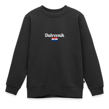 Dubrovnik, Croatie, Drapeau croate, Croatie - Sweat Premium enfant bio - noir - Devant - AI Model Kid Female (0cm)