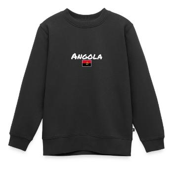 Angola Drapeau angolais Angola - Sweat Premium enfant bio - noir - Devant - AI Model Kid Female (0cm)