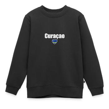 Curaçao Flagge - Kinder Premium Organic Sweatshirt - Schwarz - Vorne - AI Model Kid Female (0cm)