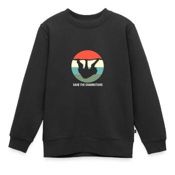 Orang-outan - Sweat Premium enfant bio - noir - Devant - AI Model Kid Female (0cm)