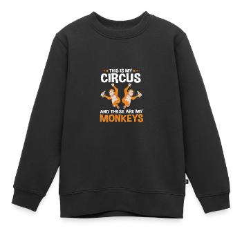 Orang Utan - Kinder Premium Organic Sweatshirt - Schwarz - Vorne - AI Model Kid Female (0cm)
