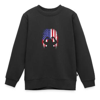 Orang-outan - Sweat Premium enfant bio - noir - Devant - AI Model Kid Female (0cm)