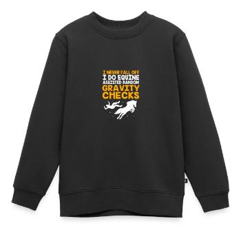 Saut d’obstacles Saut d’obstacles - Sweat Premium enfant bio - noir - Devant - AI Model Kid Female (0cm)