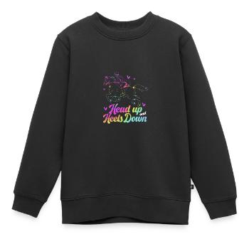 Dressur Dressurpferd Dressurreiter - Kinder Premium Organic Sweatshirt - Schwarz - Vorne - AI Model Kid Female (0cm)