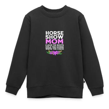 Dressur Dressurpferd Dressurreiter - Kinder Premium Organic Sweatshirt - Schwarz - Vorne - AI Model Kid Female (0cm)