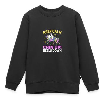 Dressur Dressurpferd Dressurreiter - Kinder Premium Organic Sweatshirt - Schwarz - Vorne - AI Model Kid Female (0cm)