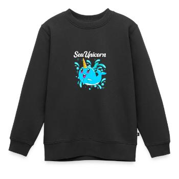 Narwal - Kinder Premium Organic Sweatshirt - Schwarz - Vorne - AI Model Kid Female (0cm)