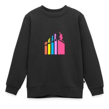 Ski Skiurlaub - Kinder Premium Organic Sweatshirt - Schwarz - Vorne - AI Model Kid Female (0cm)