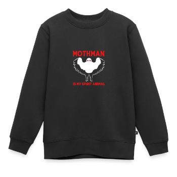 Papillon de nuit - Sweat Premium enfant bio - noir - Devant - AI Model Kid Female (0cm)