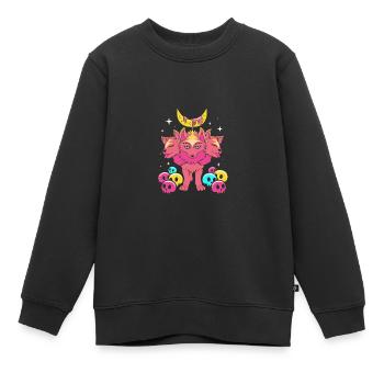 Pastell Gothic - Kinder Premium Organic Sweatshirt - Schwarz - Vorne - AI Model Kid Female (0cm)