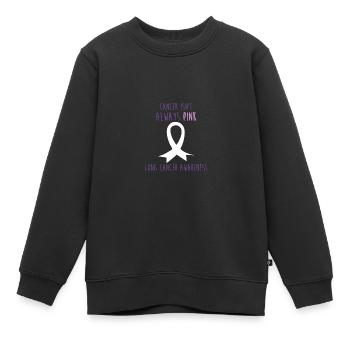 Cancer du poumon - Sweat Premium enfant bio - noir - Devant - AI Model Kid Female (0cm)