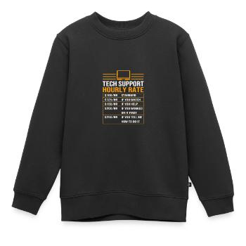 Tech Support - Kinder Premium Organic Sweatshirt - Schwarz - Vorne - AI Model Kid Female (0cm)