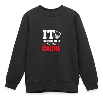 Tech Support - Kinder Premium Organic Sweatshirt - Schwarz - Vorne - AI Model Kid Female (0cm)