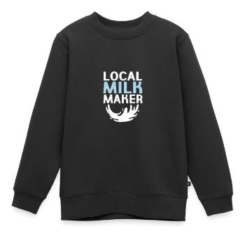 Maman croquante - Sweat Premium enfant bio - noir - Devant - AI Model Kid Female (0cm)