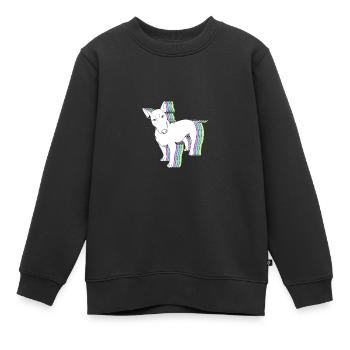 Bullterrier - Kinder Premium Organic Sweatshirt - Schwarz - Vorne - AI Model Kid Female (0cm)