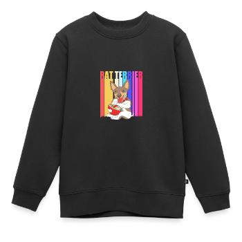 Rat Terrier - Kinder Premium Organic Sweatshirt - Schwarz - Vorne - AI Model Kid Female (0cm)