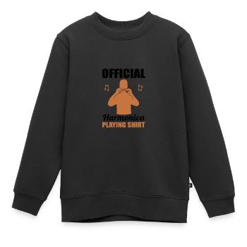 Offizielles Mundharmonika Fan-Shirt - Kinder Premium Organic Sweatshirt - Schwarz - Vorne - AI Model Kid Female (0cm)