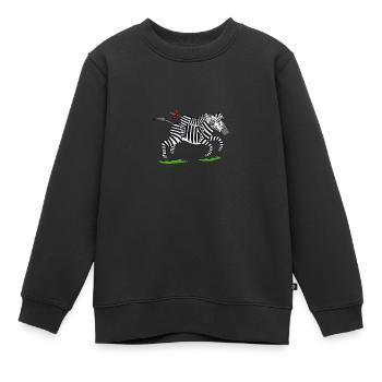 Zora und ihr Papa auf dem Weg ins Krankenhaus - Kinder Premium Organic Sweatshirt - Schwarz - Vorne - AI Model Kid Female (0cm)