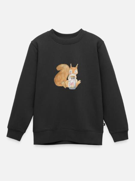 Your lucky squirrel - Kids Premium Organic Sweatshirt - black