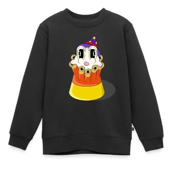 SÜSSE NACHT - Kinder Premium Organic Sweatshirt - Schwarz - Vorne - AI Model Kid Female (0cm)