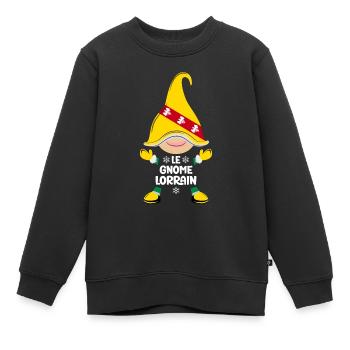 Familie Weihnachtsregion Lothringen Gnome Lorrain - Kinder Premium Organic Sweatshirt - Schwarz - Vorne - AI Model Kid Female (0cm)