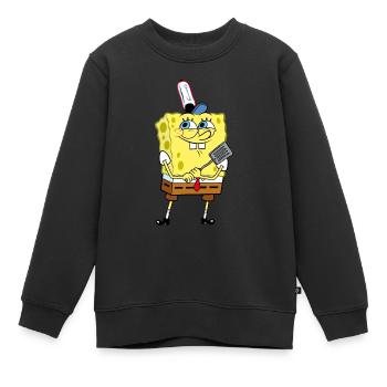 SpongeBob Schwammkopf Burger Braten - Kinder Premium Organic Sweatshirt - Schwarz - Vorne - AI Model Kid Female (0cm)