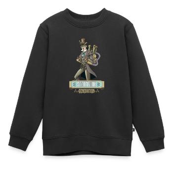 Steampunk-Generation - Kinder Premium Organic Sweatshirt - Schwarz - Vorne - AI Model Kid Female (0cm)