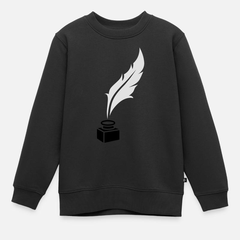 Plume - Sweat Premium enfant bio - noir