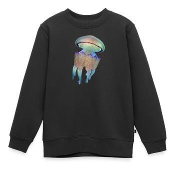 Quallen - Kinder Premium Organic Sweatshirt - Schwarz - Vorne - AI Model Kid Female (0cm)