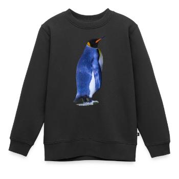 Pinguine sind flugunfähig, aber gute Schwimmer - Kinder Premium Organic Sweatshirt - Schwarz - Vorne - AI Model Kid Female (0cm)