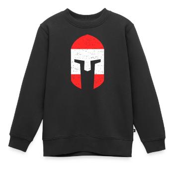 Gladiator Österreich - Kinder Premium Organic Sweatshirt - Schwarz - Vorne - AI Model Kid Female (0cm)