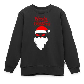 Noël sanglant Joyeux Noël Horreur - Sweat Premium enfant bio - noir - Devant - AI Model Kid Female (0cm)