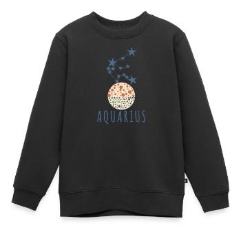 La constellation du Verseau - Sweat Premium enfant bio - noir - Devant - AI Model Kid Female (0cm)