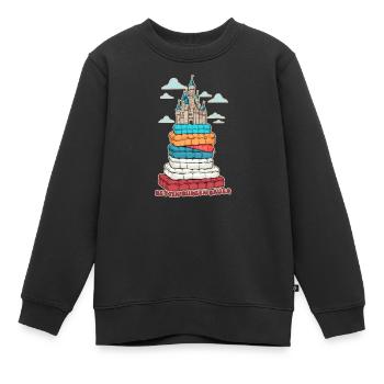 Betten Burgen Bauer - Kinder Premium Organic Sweatshirt - Schwarz - Vorne - AI Model Kid Female (0cm)