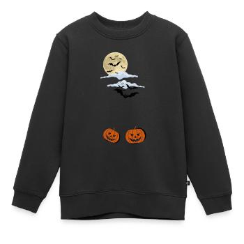 La veille d’Halloween - Sweat Premium enfant bio - noir - Devant - AI Model Kid Female (0cm)
