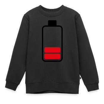 Akku - Anzeige des Akku - Kinder Premium Organic Sweatshirt - Schwarz - Vorne - AI Model Kid Female (0cm)
