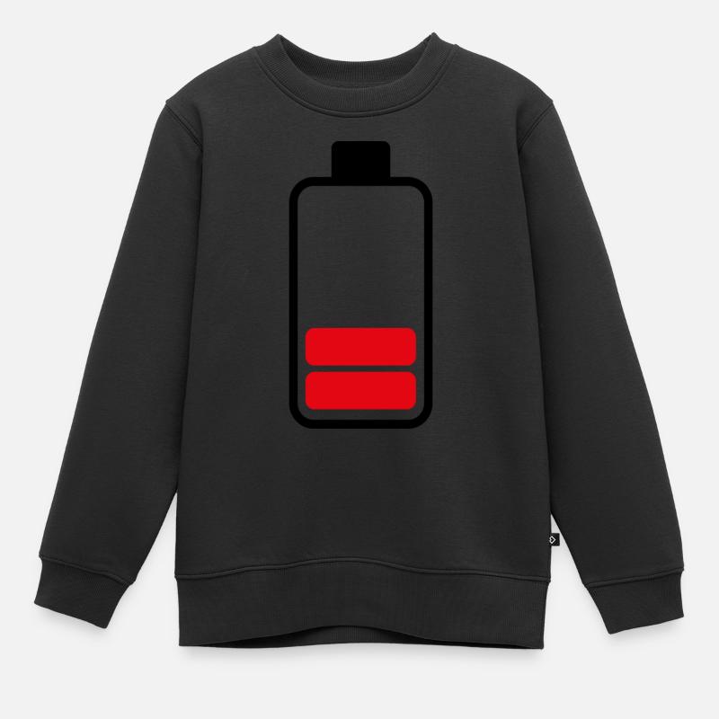 Batterie - Indication de la batterie - Sweat Premium enfant bio - noir