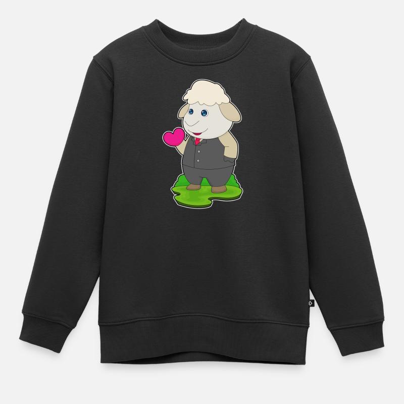 Mouton Marié Costume Mariage - Sweat Premium enfant bio - noir