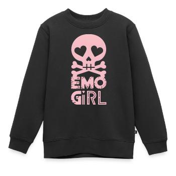 Fille emo ! - Sweat Premium enfant bio - noir - Devant - AI Model Kid Female (0cm)
