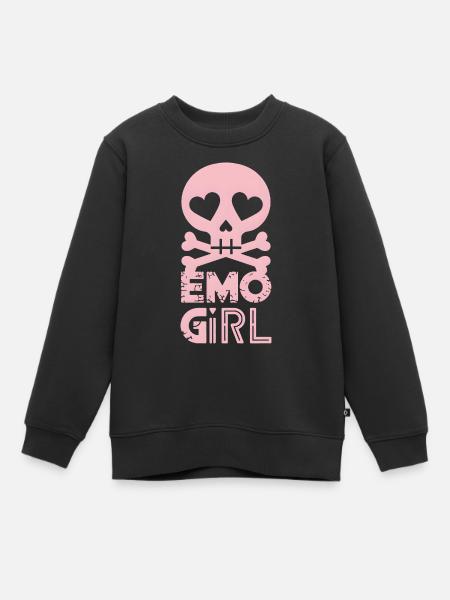 Emo Girl! - Kinder Premium Organic Sweatshirt - Schwarz
