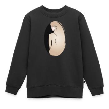 Silhouette féminine élégante – élégante et calme - Sweat Premium enfant bio - noir - Devant - AI Model Kid Female (0cm)