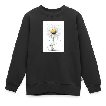 Gänseblümchen Bär mit Regenschirm - Kinder Premium Organic Sweatshirt - Schwarz - Vorne - AI Model Kid Female (0cm)
