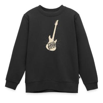 This Dad Rocks Rock Band Guitar Music - Kinder Premium Organic Sweatshirt - Schwarz - Vorne - AI Model Kid Female (0cm)