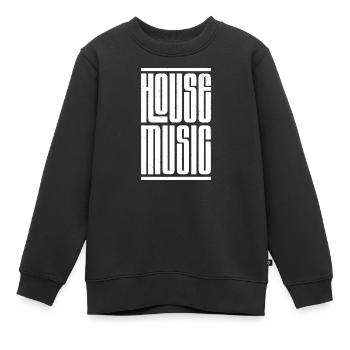 House Music Bold Logo - Kinder Premium Organic Sweatshirt - Schwarz - Vorne - AI Model Kid Female (0cm)