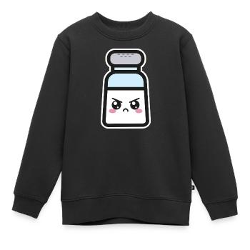 Salz - Kinder Premium Organic Sweatshirt - Schwarz - Vorne - AI Model Kid Female (0cm)