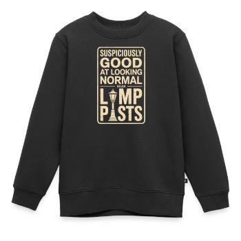 Comment paraître normal sur des lanternes | Humour de géocaching - Sweat Premium enfant bio - noir - Devant - AI Model Kid Female (0cm)