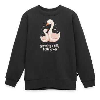 Faire pousser des oies ridicules - Sweat Premium enfant bio - noir - Devant - AI Model Kid Female (0cm)