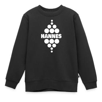 Student Hannes - Kinder Premium Organic Sweatshirt - Schwarz - Vorne - AI Model Kid Female (0cm)