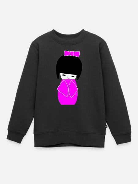 Kokeshi - Sweat Premium enfant bio - noir